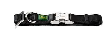 Hunter ошейник для собак ALU-Strong, нейлон с металлической застежкой, черный
